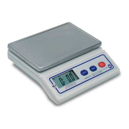 Detecto Detecto PS7 NSF Digital Portion Scale 7 lb Multi Capacity, 8" x 5" Stainless Steel Platform PS7
